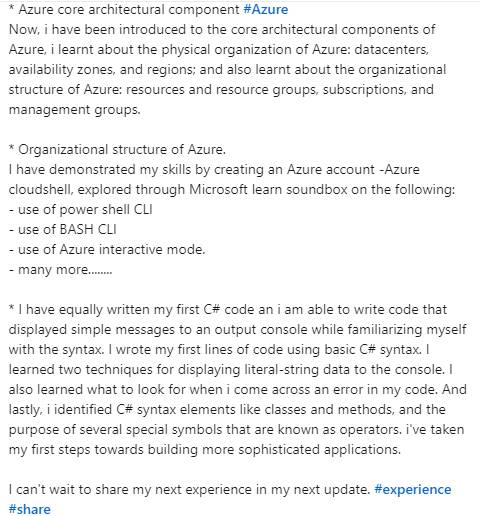 samuel_olo75614's tweet photo. #Cloudcomputing #Azure #Azurecloud #cloudjourney #transitionintotech #teaching #cloud #microsoft #innovation https://t.co/m3GW0KOMmY
