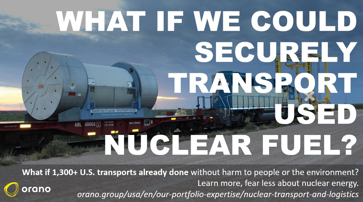 Orano_usa's tweet photo. **WHAT IF** we could securely transport used nuclear fuel?
What if 1,300+ US transports already done without harm to people or the environment? #LearnMoreFearLess #nucleartransport #MP197HB
https://t.co/bjdG8QOuSj https://t.co/4evbbOBfto