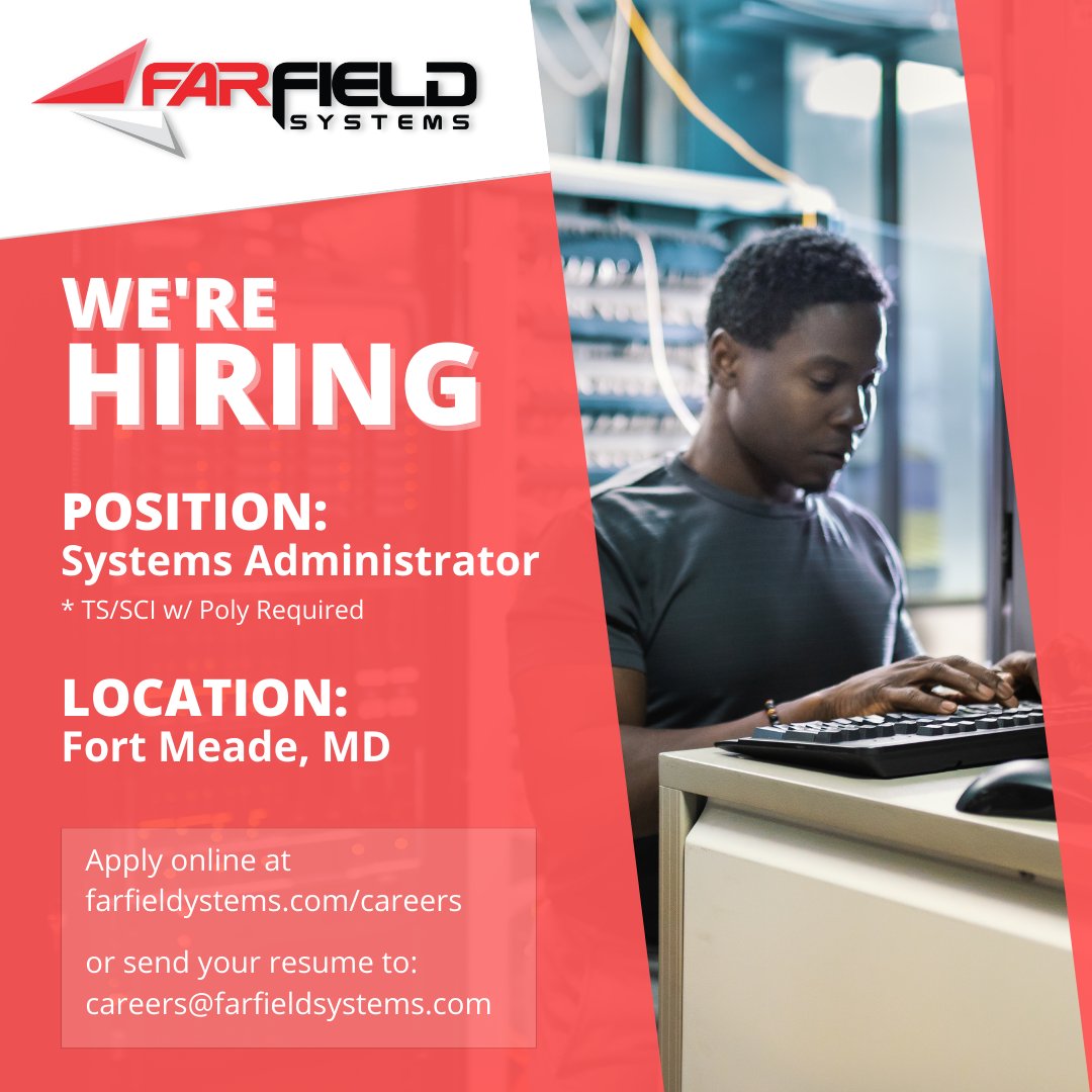 🔍 Join #TeamFarfield as a Systems Administrator! Are you up for the challenge? 🌟

We’re seeking a talented individual with a passion for Linux system administration and IT automation. Apply now at farfieldsystems.com/careers!

#Hiring #ITjobs #SystemsAdministrator #Farfield