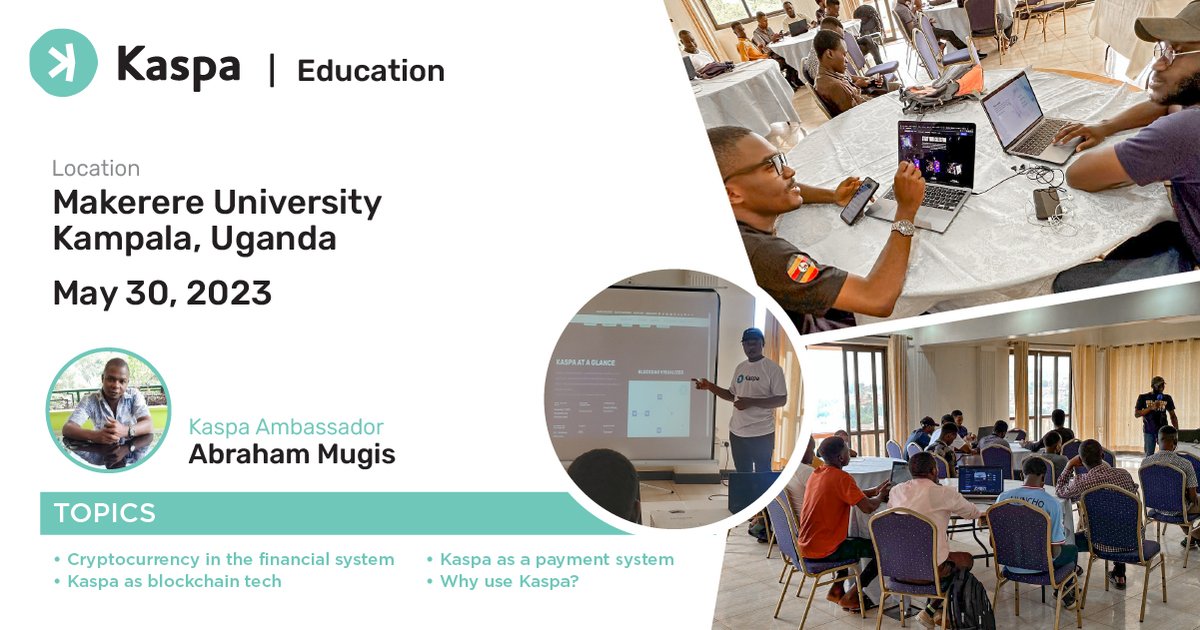 Kaspa (@kaspacurrency) on Twitter photo #Makerere University Blockcian Club in #Kampala #Uganda, had a Kaspa-enlightening experience in May, thanks to #Kaspa Ambassador, <a href="/ShidiUg/">Shidi Ug⚡️</a> He's dedicated to educating about the transformative power of $KAS & crypto technology.
Join the movement and advocate in your town today! #Makerere University Blockcian Club in #Kampala #Uganda, had a Kaspa-enlightening experience in May, thanks to #Kaspa Ambassador, <a href="/ShidiUg/">Shidi Ug⚡️</a> He's dedicated to educating about the transformative power of $KAS & crypto technology.
Join the movement and advocate in your town today!