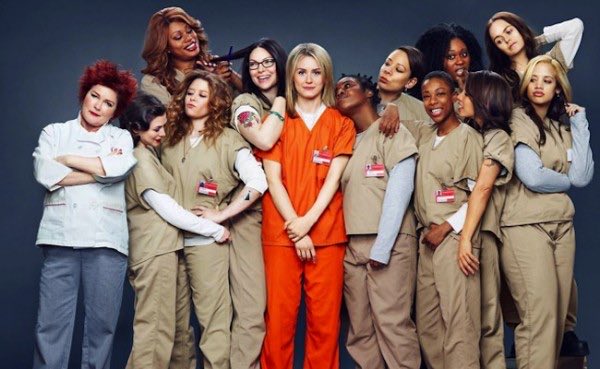 sckberry's tweet photo. The fact Orange Is the New Black turns 10 this year has me thinking about how it was a show with SEVERAL sapphic characters and that lasted for SEVEN seasons without being canceled. Netflix should remember their roots and how a queer show carried them on its back for a LONG time. https://t.co/t8w2Bnw2bH