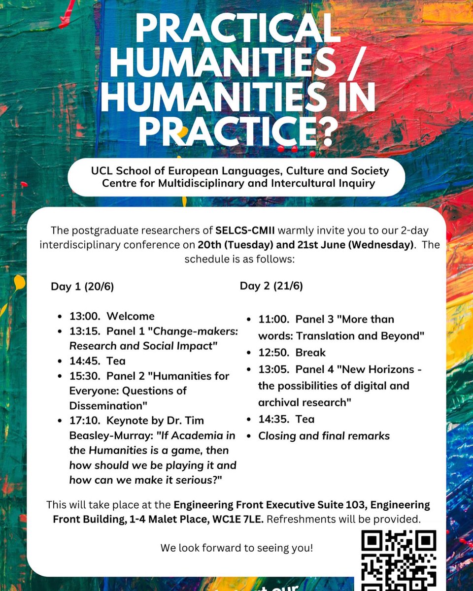 Chiara Mignani (@cmignani) on Twitter photo Prepping for my first academic conference as a panelist.
Slightly sh**ing in my pants.
Friends, supporters and everyone interested very welcome.
Thanks to <a href="/ArtsHumsUCL/">UCL Arts & Humanities</a> <a href="/ucl/">UCL</a> for hosting and <a href="/kingsdh/">Digital Humanities 🐘 @kingsdh@hcommons.social</a> for being my Uni😊 Prepping for my first academic conference as a panelist.
Slightly sh**ing in my pants.
Friends, supporters and everyone interested very welcome.
Thanks to <a href="/ArtsHumsUCL/">UCL Arts & Humanities</a> <a href="/ucl/">UCL</a> for hosting and <a href="/kingsdh/">Digital Humanities 🐘 @kingsdh@hcommons.social</a> for being my Uni😊