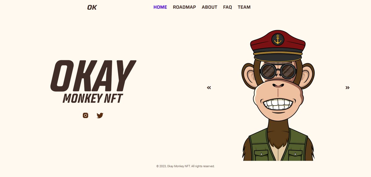 The Okay Monkey NFT website is now live!

Check us out at okaymonkeynft.xyz and let us know what you think!

#OkayMonkeyNFT
#NFT #NFTCommunity