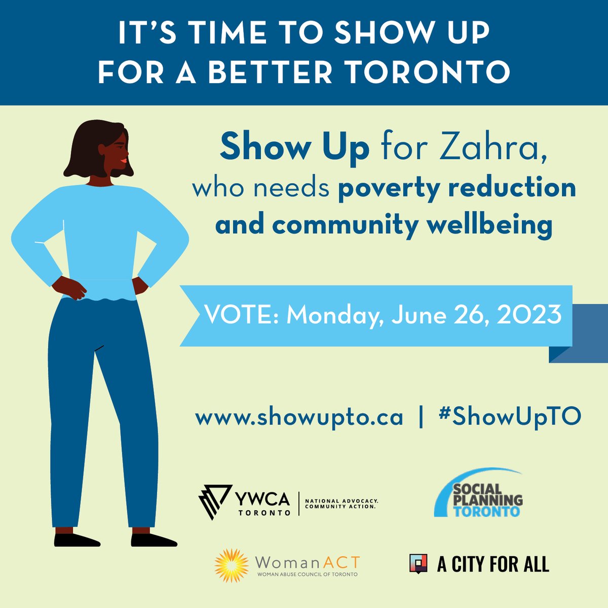 YWCAToronto's tweet photo. 📢An investment in girls and youth programming is an investment in our future! 

On June 26, let’s #ShowUpTO and vote for our future! 🗳️ #TOElxn

Take our pledge to show up for a better Toronto today: https://t.co/bNY4B2EhHn https://t.co/rIcYt4VNlo