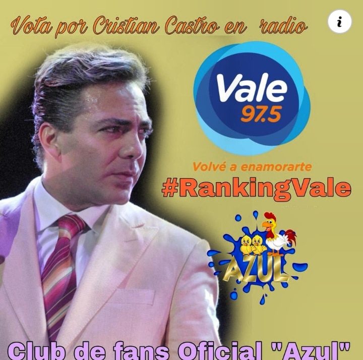 <a href="/Vale975/">Vale 975</a> dejo millones de votos en el #RankingVale  #Prisionero para que siga subiendo <a href="/mirandaenvivo/">Miranda!</a>  <a href="/CristianCastro/">Cristian Castro</a> , feliz cumpleaños para la Presi <a href="/Zul1816/">༺•☾ Z️U️L☽༻</a> y también feliz cumple <a href="/FernandaAmed/">Fernanda #JuntoATi 💙🐔😀</a>  <a href="/azulcluboficial/">༺☾ 𝑪𝒓𝒊𝒔𝒕𝒊𝒂𝒏 𝑪𝒂𝒔𝒕𝒓𝒐 𝑨𝒛𝒖𝒍 2.0 ☽༻</a>