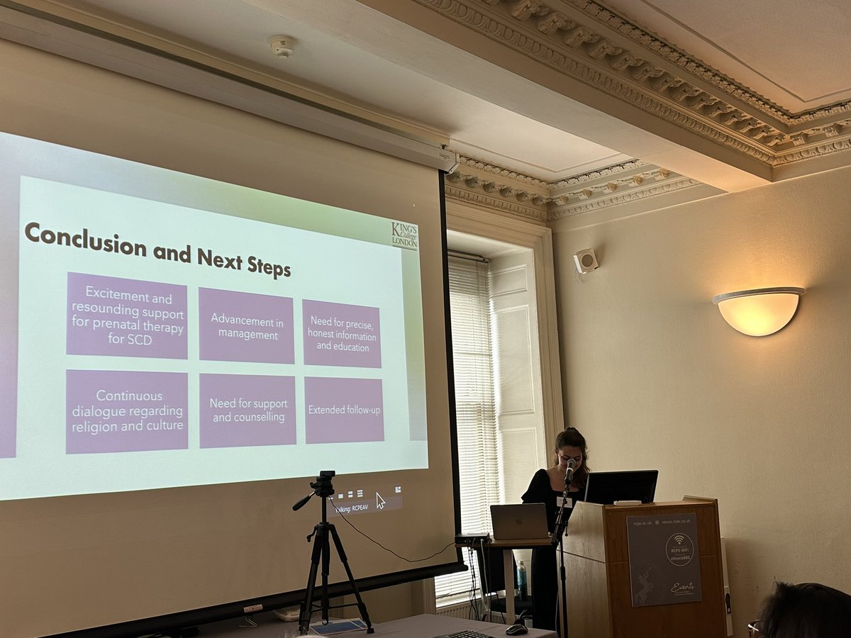 '🌟🎉 Shoutout to Laura Makhoul for delivering an incredible presentation at the #iFetis on stakeholders' perspectives on prenatal therapy for #SickleCellDisease' @pshangaris @SickleCellUK @KingsCollegeLon @InUteroTherapy @KCLredcell @PrenatalTherapy @CelineLewis23…