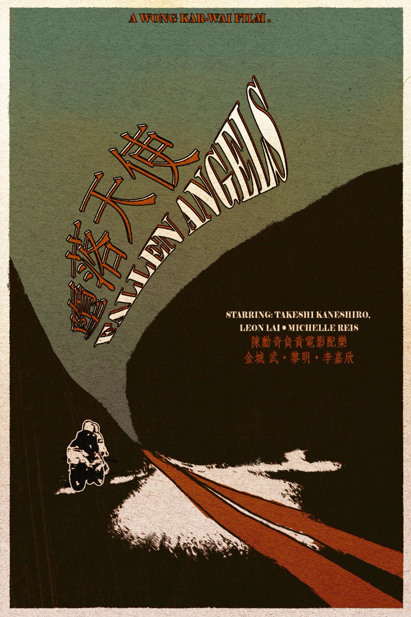fredstxn's tweet photo. Fallen Angels by Wong Kar-wai poster, made by me:) #WongKarWai https://t.co/jL5Zt5iV1K