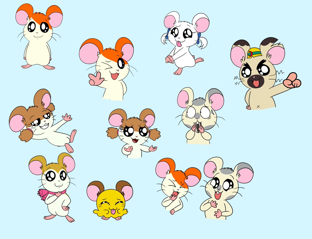 Morning guys!! Have some Hamtaro drawings I did I while ago! #ArtistOnTwitter