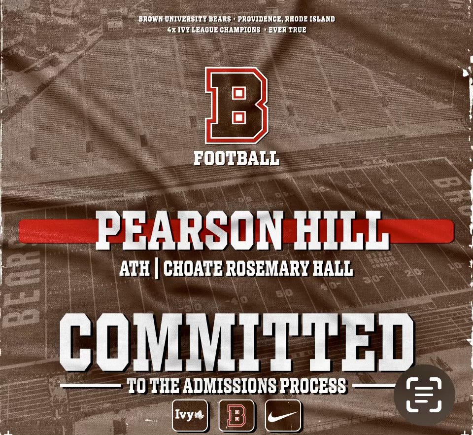 Excited to be committed to the admissions process at Brown University!! @CoachW_Edwards @BrownHCPerry #Home
