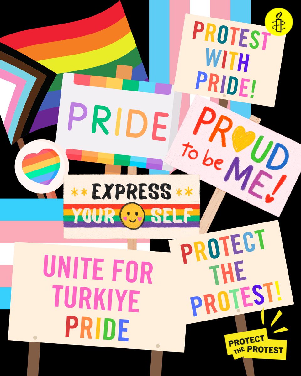 amnesty's tweet photo. We must protect LGBTI rights and the right to protest. We must unite for Turkiye Pride. https://t.co/2vqzh3gJz6