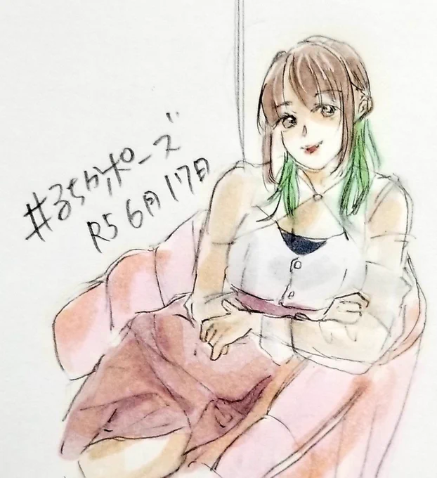 久々にやりました。難しい  #るちかポーズ