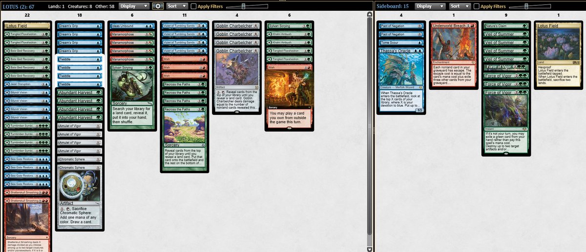 MatthewLNass's tweet photo. Going live with a pretty wild brew for the Modern Challenge. Figured I'd start the stream early as I talk myself in and out of card choices for this monstrosity. https://t.co/KzHmalAUzy https://t.co/8qZtW5bERz
