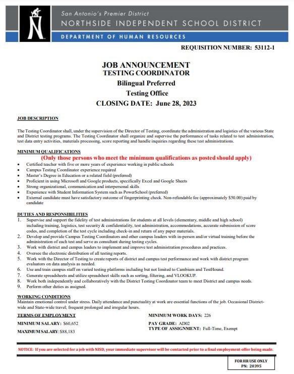 NISD Testing (@nisd_testing) on Twitter photo Long weekend? Apply for a Career Refresh! Apply to join our DTC team at nisd.net/hr and select Jobs <a href="/NISD/">Northside ISD</a> <a href="/nisdhr/">Northside ISD HR</a> <a href="/brendakward/">Brenda Ward</a> <a href="/CarinAdermann/">Carin Adermann</a> Long weekend? Apply for a Career Refresh! Apply to join our DTC team at nisd.net/hr and select Jobs <a href="/NISD/">Northside ISD</a> <a href="/nisdhr/">Northside ISD HR</a> <a href="/brendakward/">Brenda Ward</a> <a href="/CarinAdermann/">Carin Adermann</a>
