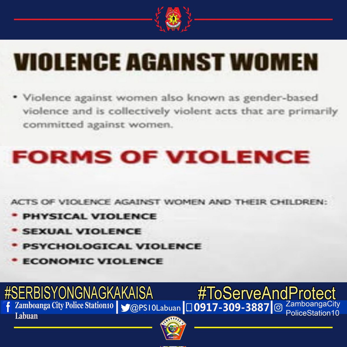 PS10Labuan's tweet photo. Zamboanga City Police Station 10 - Labuan Hotline #:
0917-309-3887 (Globe)
#SERBISYONGNAGKAKAISA
#ToServeAndProtect https://t.co/fmKZxju6fC