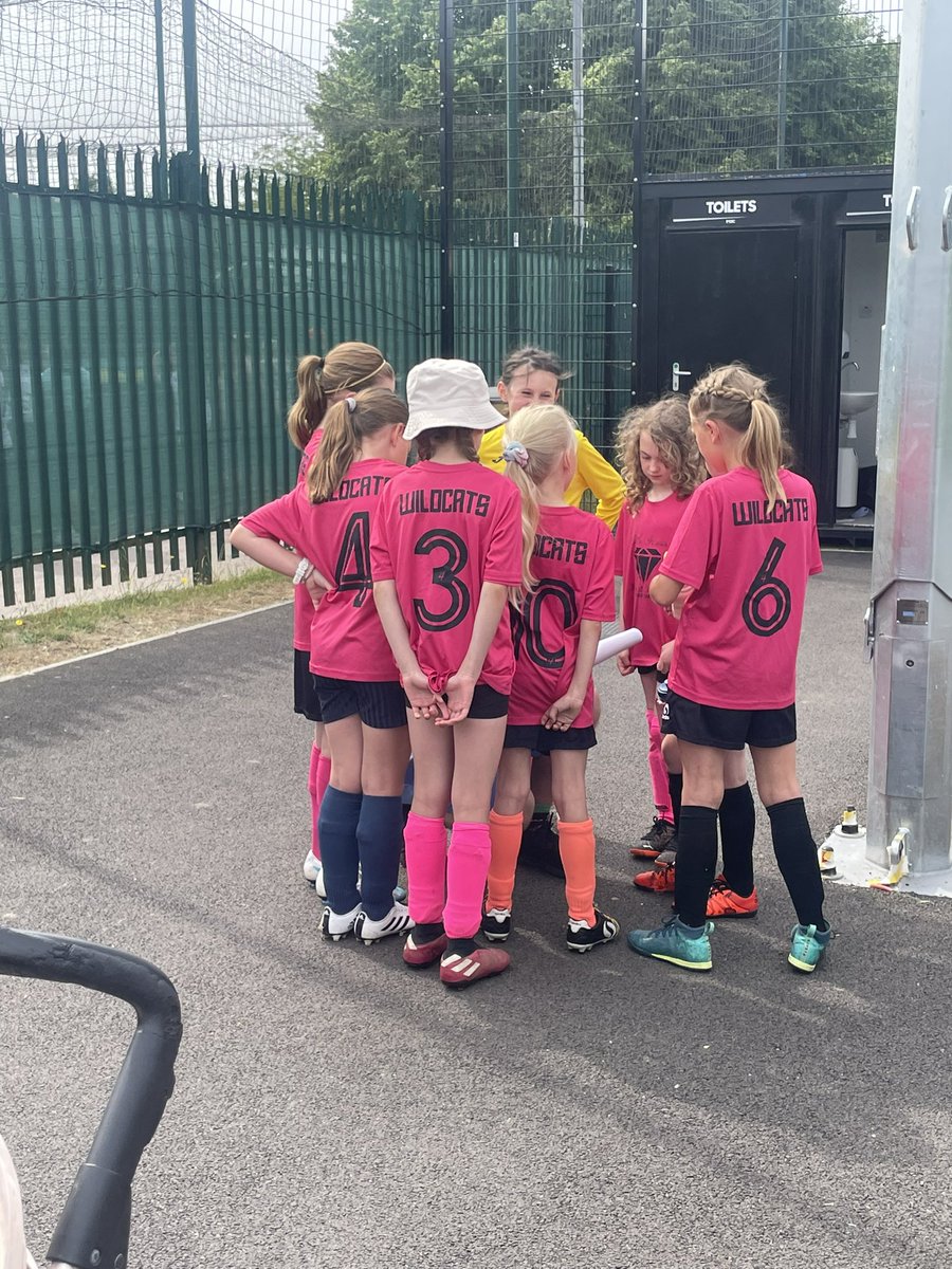 @NorfolkCountyFA team talk with coach #HSWGcup wildcat girls #weetabixwildcats first tournament for these girls since starting football a year ago some less than that . @Motive8Sports @NorwichUtdYouth @HorsfordFC @HemsbyFC20 so so proud of these girls