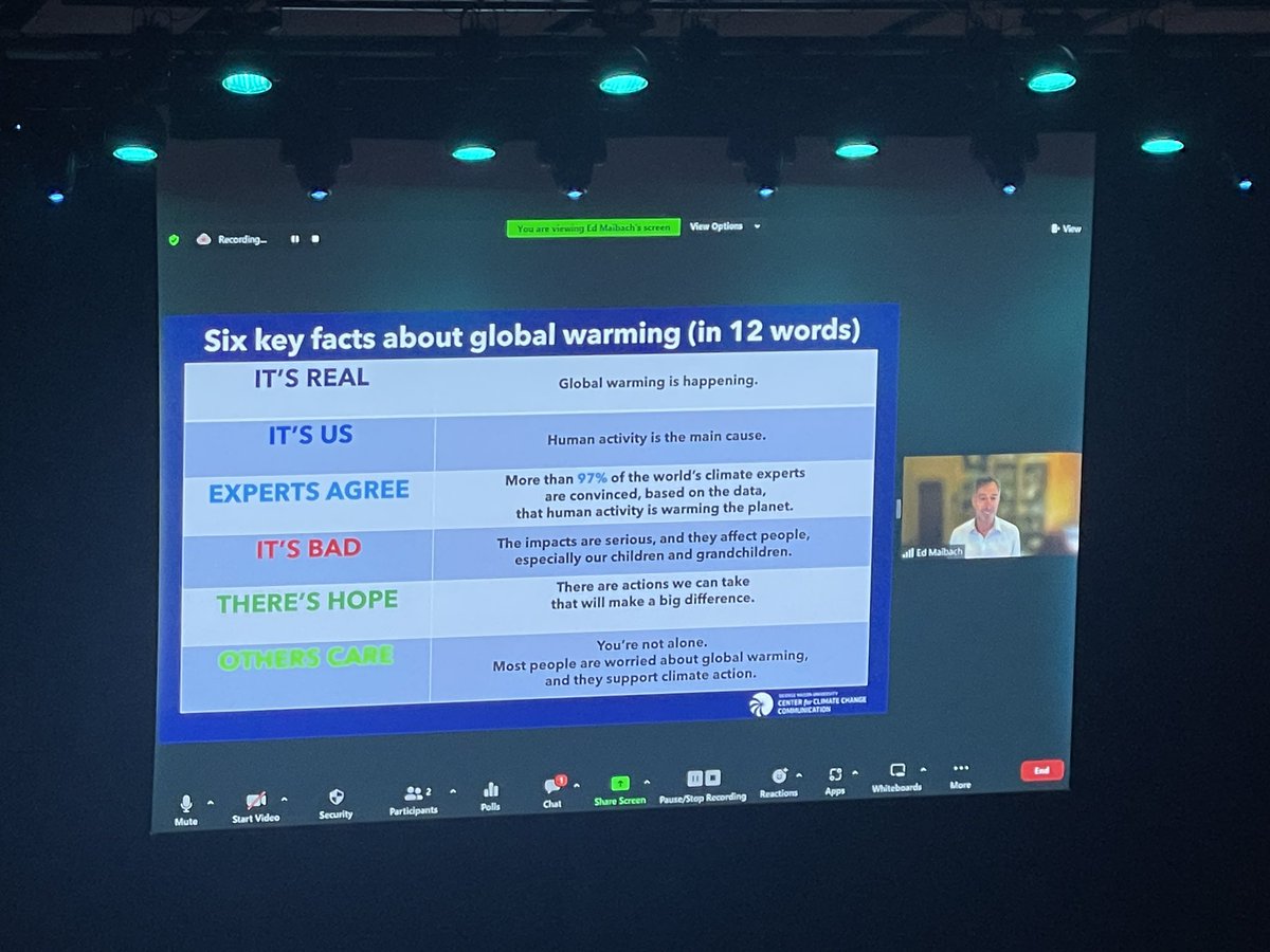 We need to communicate in a simple and effective way about #globalwarming. 🌍@MaibachEd tells us how during the closing keynote <a href="/ISBNPA/">ISBNPA</a> #ISBNPA2023