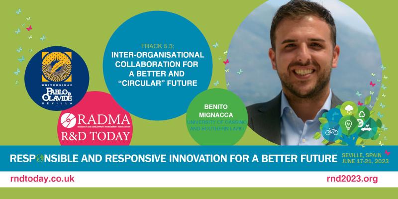 Benito Mignacca (@benitomignacca) on Twitter photo Are you attending the R&D #Management Conference in Seville? Get in touch! I am chairing the track "Inter-organisational #collaboration for a better and #circular future", co-organised with <a href="/DrMarcoGreco/">Marco Greco</a>. It is linked to our call for papers in <a href="/CIM_Journal/">CIM</a> <a href="/RnDToday/">R&D Today</a> <a href="/uni_cassino/">Università Cassino</a> Are you attending the R&D #Management Conference in Seville? Get in touch! I am chairing the track "Inter-organisational #collaboration for a better and #circular future", co-organised with <a href="/DrMarcoGreco/">Marco Greco</a>. It is linked to our call for papers in <a href="/CIM_Journal/">CIM</a> <a href="/RnDToday/">R&D Today</a> <a href="/uni_cassino/">Università Cassino</a>