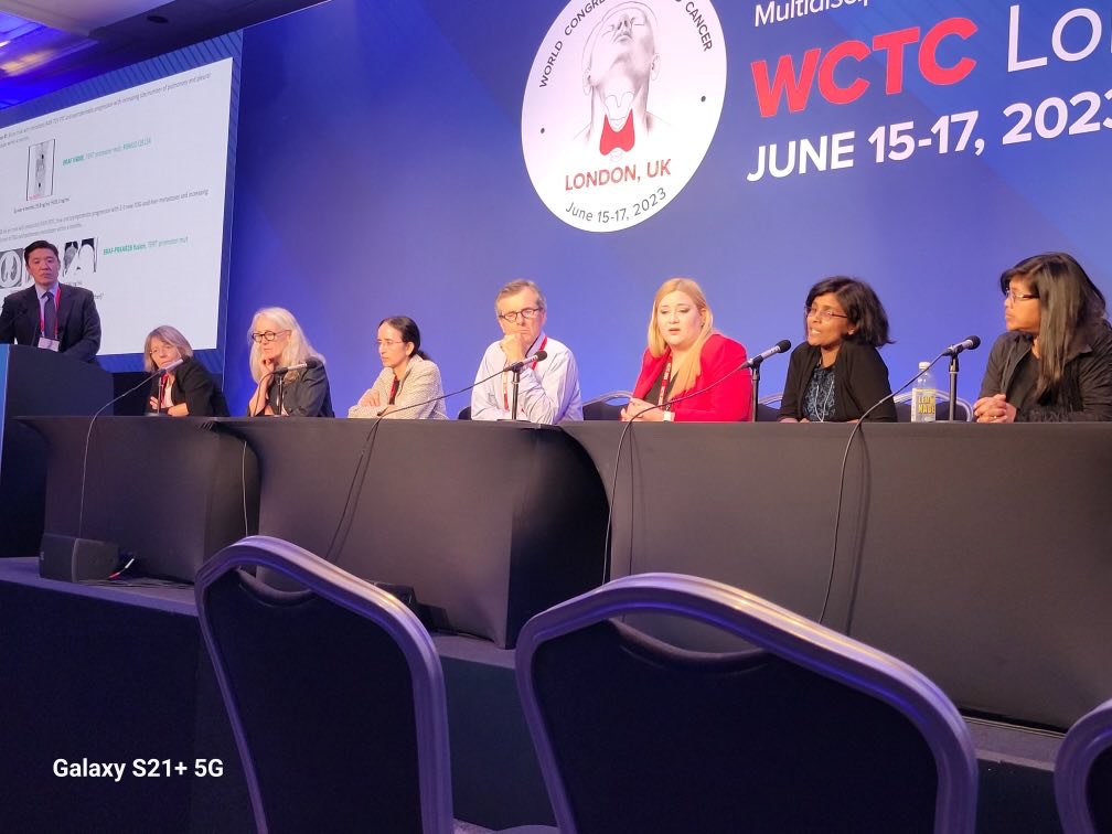 Day 3 with the Anaplastic Thyroid Cancer panel moderated by Alan Ho at #wctc2023 in London. #thyroidcancer