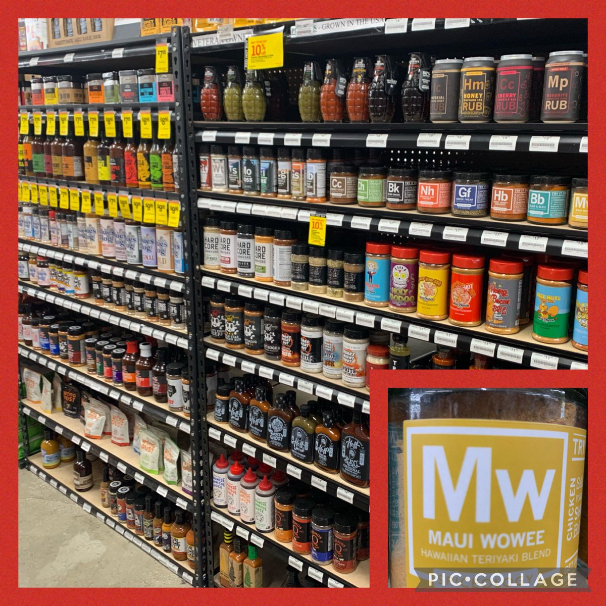 We are smoking cream cheese logs today at Burger’s Ace Hardware. One has crab, one has chicken, and one has our MAUI WOWEE seasoning. Come up and try some! While you are here, don’t forget to check out all of our other spices, sauces, and marinades!