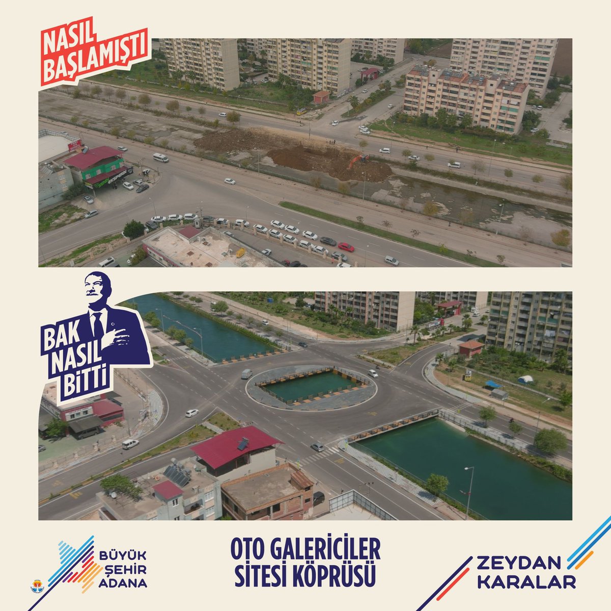 ZeydanKaralar01's tweet photo. ⏳Nasıl başlamıştı?

✅Bak nasıl bitti?

Yeni Oto Galericiler Sitesi Köprüsü'nü hizmete açtık. https://t.co/SAPaDJhOdJ