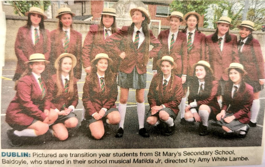 Matilda The Musical Jr

A fantastic show, great memories and more deserving coverage in this week's edition of the @IrishCathNews.

Thanks @RuadhanJ 👍