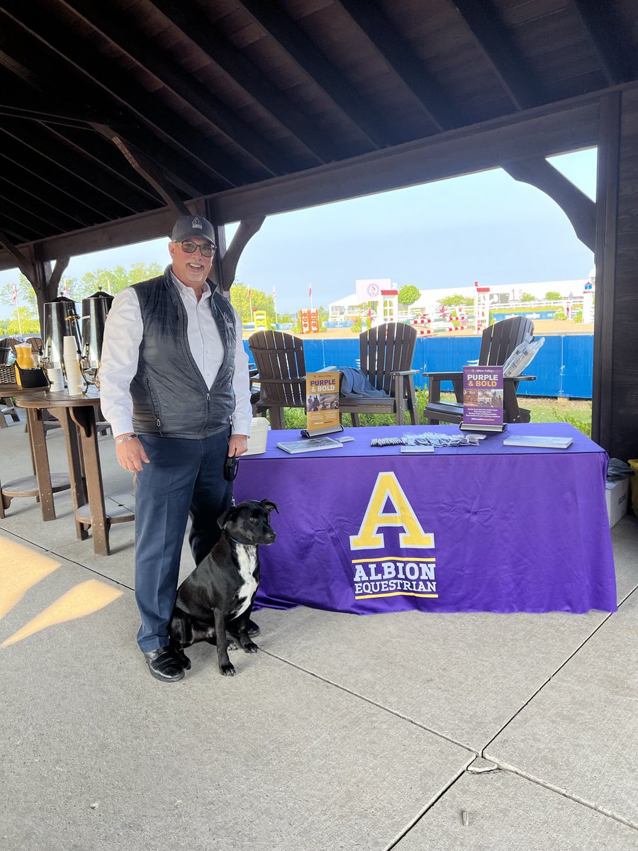 Coach Chris is all set to welcome you to breakfast at the Traverse City Horse Shows this morning!!! ☀️☀️☀️ #gobrits #britsontheroad