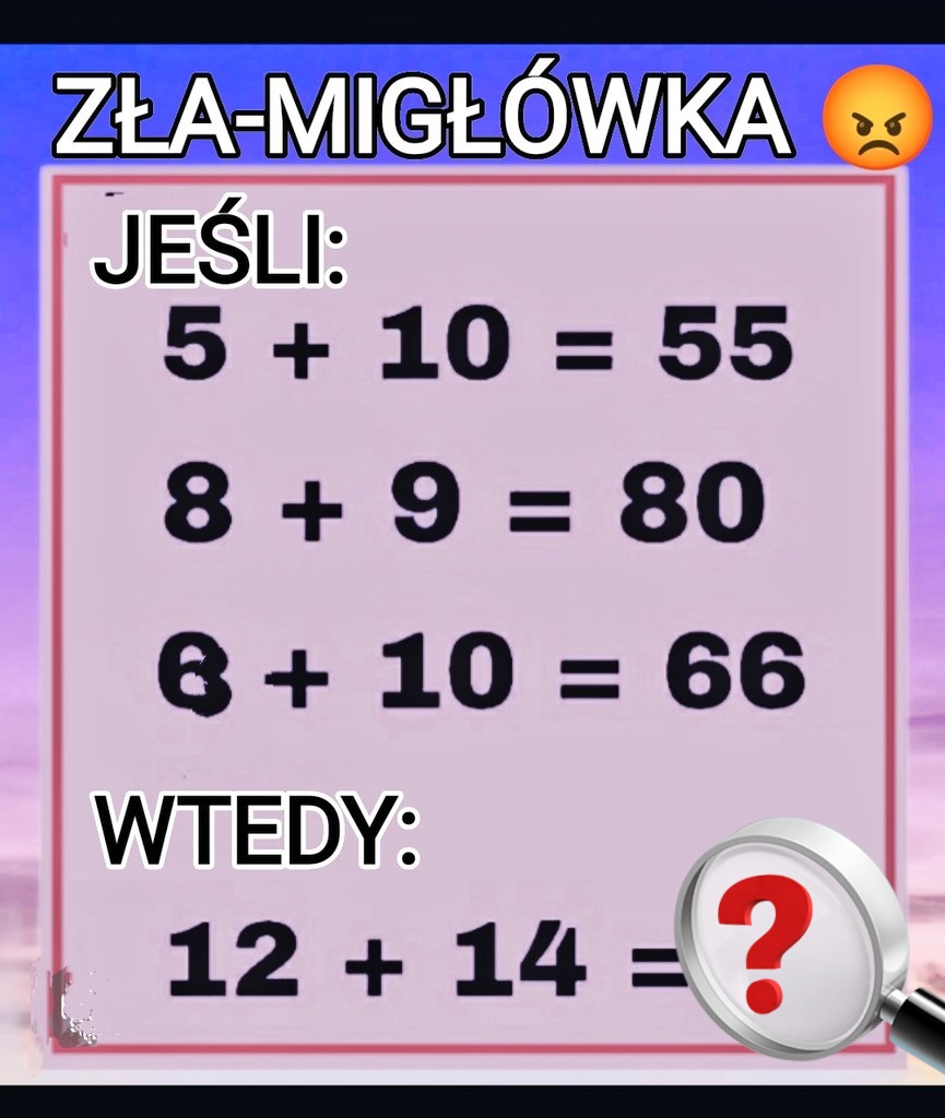 Jaka Liczba Powinna Znaleźć Się W Miejscu Znaku Zapytania LechuTur on Twitter: "Wydedukuj jakiej liczby brakuje w miejscu znaku
