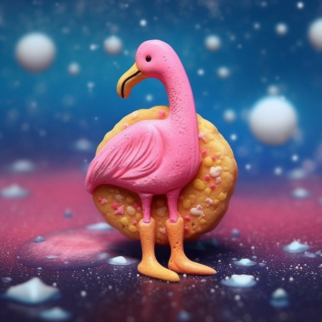 cute ugly creature outerspace flamingo biscuit sense