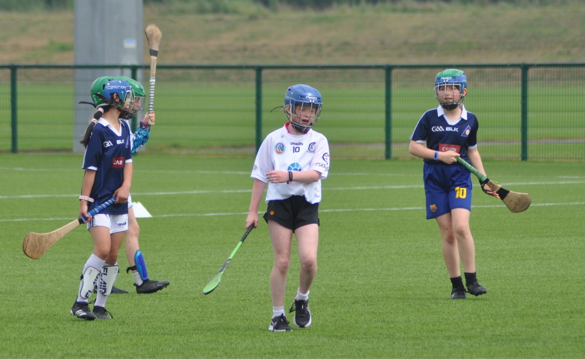 cabinteelygaa's tweet photo. Girlpower this morning in Abbotstown as the Cabinteely u10s and the eager mothers played matches in the @OfficialCamogie MNÁ tournament! Well done to mothers & daughters alike who had great craic, and to Aoife for running the MNÁ #hurlwithme programme for mothers across the club https://t.co/rFXDPbpQ91