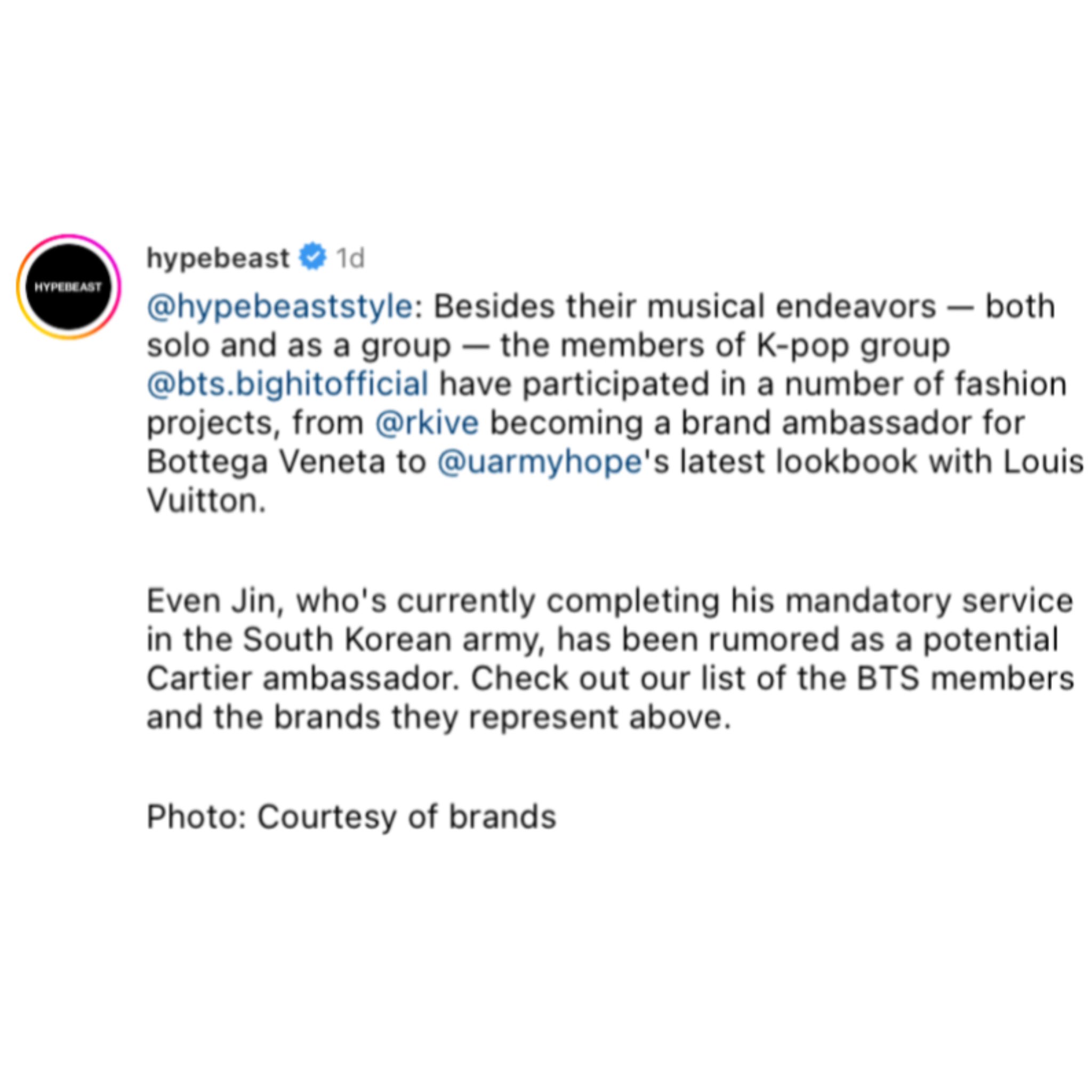 Which brands are BTS members solo ambassadors of?