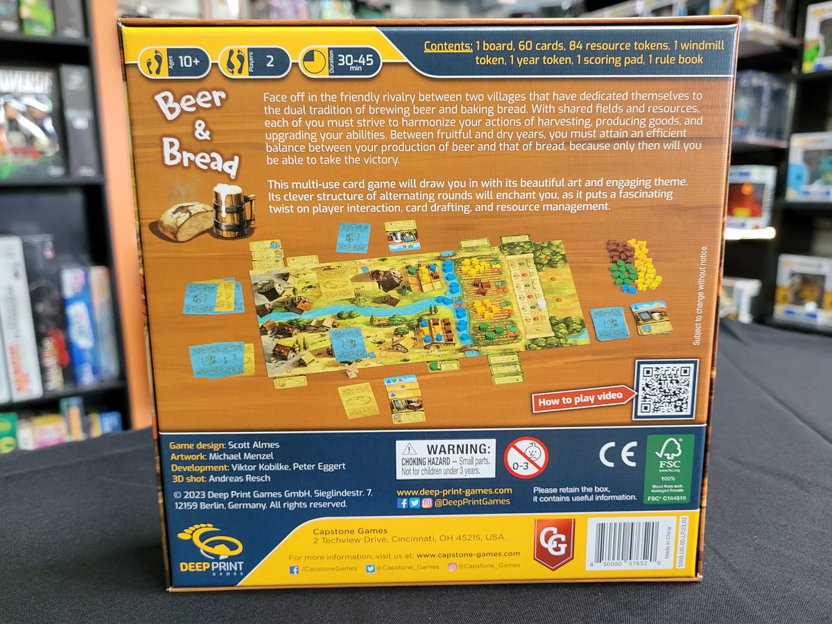 drewstees's tweet image. 🎲 Stop by Nick Nack's Full Frontal Attack in Hershey for a demo of Beer &amp;amp; Bread, running today until 3pm! 🎲  A new 2-player multi-use card game from designer Scott Almes!

@Capstone_Games
@NickNacksAttack 
@DexEnvoy