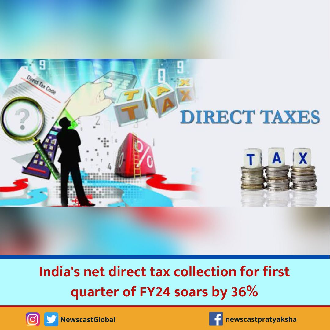India's net #DirectTaxCollection for the first quarter of FY24 as on June 15 soared by 36 per cent to ₹3.78 trillion, indicating better #CorporatePerformance and a sustained #EconomicGrowth trend.
#TransformingIndia