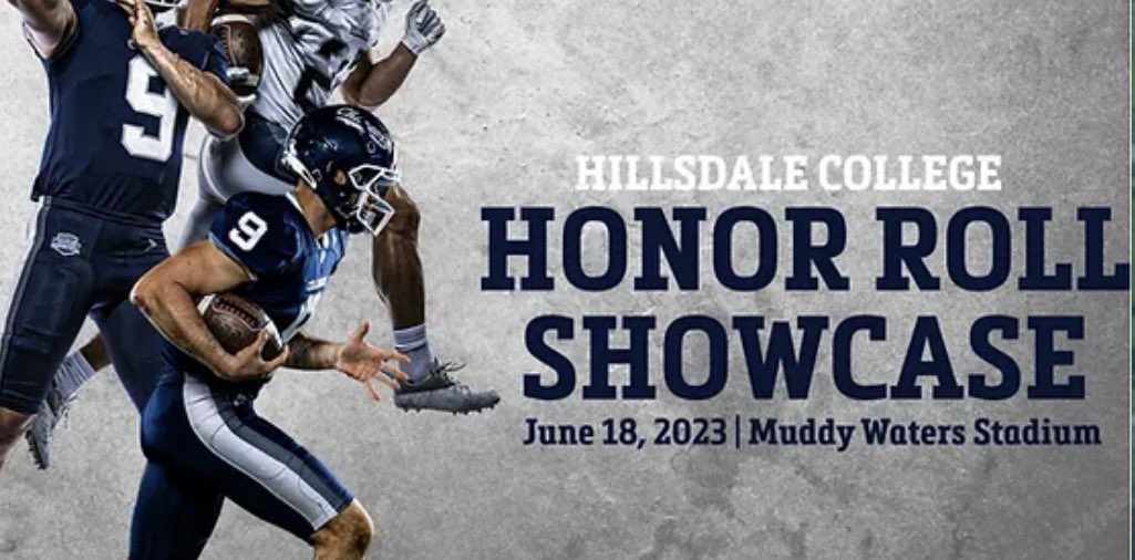 Super excited for this Sunday’s Honor Roll Showcase at Hillsdale College. Thanks again to <a href="/CoachBradOtter/">Brad Otterbein</a> for the invite!
<a href="/mdwestathletics/">Midwest Athletics Academy & Events</a> <a href="/coach_galvan/">Nick Galvan</a> <a href="/RockfordRamsFB/">Rockford Rams Football</a>
