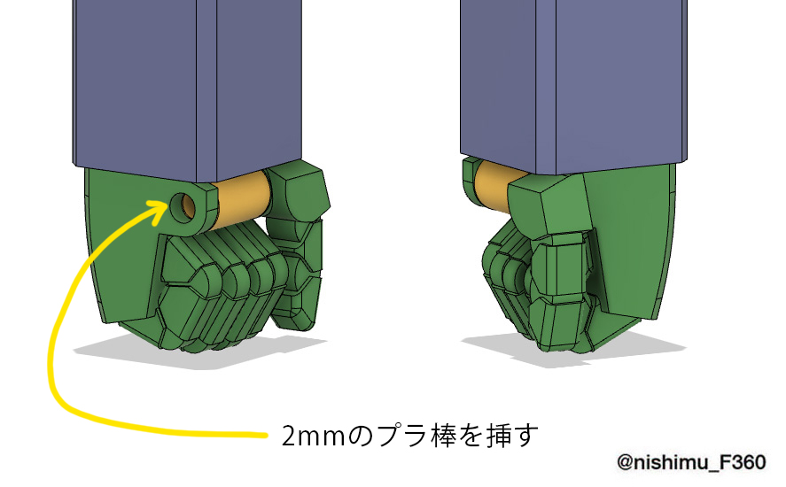 nishimu_F360's tweet photo. 「いつか光造形プリンターで出そう」と思いつつ、長らく放置していたデータを、#エキマテ きっかけで出力できました〜。
「拳の中に、関節がある手」です。
手首が細くなったり、前腕と拳の間に隙間が空いたりするのを防ぐ意図で作りました。 https://t.co/DwRqf3BQAj