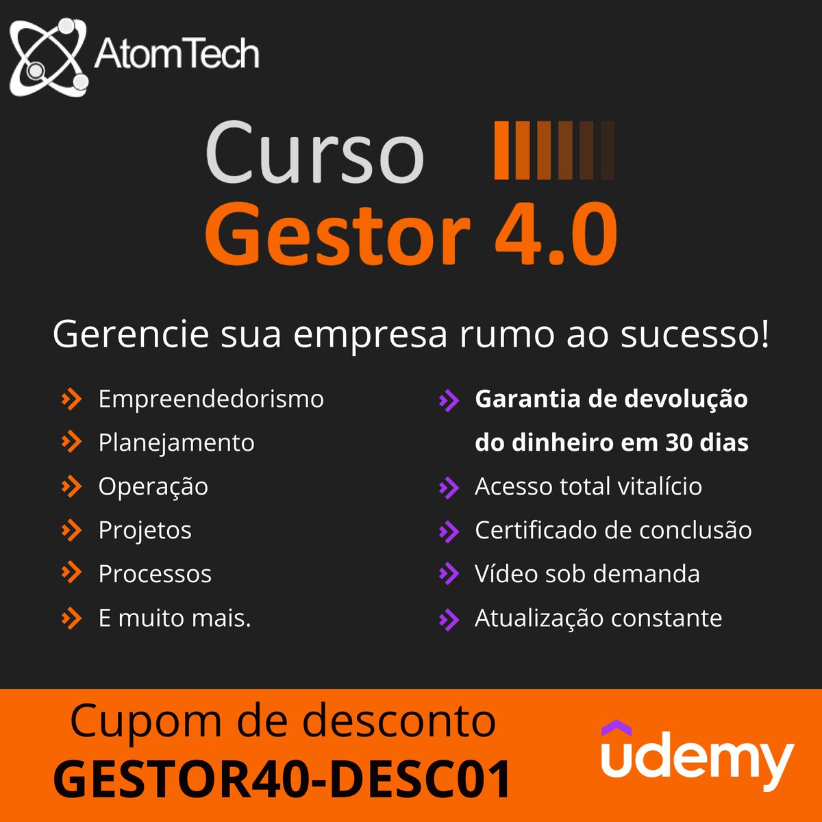 fredericorramos's tweet photo. Curso Gestor 4.0 - Governança e gestão estratégica, processos e projetos

https://t.co/9trsxLGqf1 

Garantia Udemy de devolução do dinheiro em 30 dias
Acesso total vitalício
Certificado de conclusão
Vídeo sob demanda
Atualização constante

#udemy #curso #gestãodenegócio #gestão https://t.co/6pu4yjY9Hp