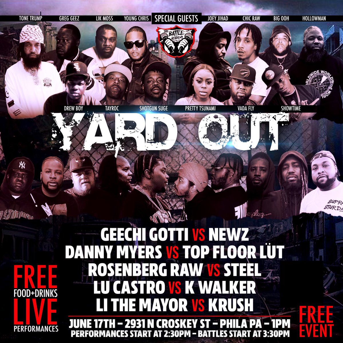 BattleRapTrap's tweet image. TODAY..Support Ya Sport.‼️‼️. #TheGrudgeCard #YardOut