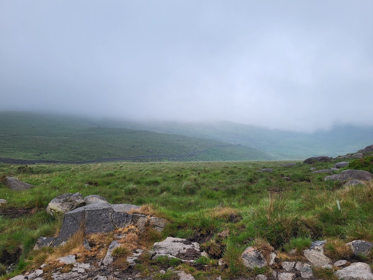 Not exactly stunning views in the Mournes today.