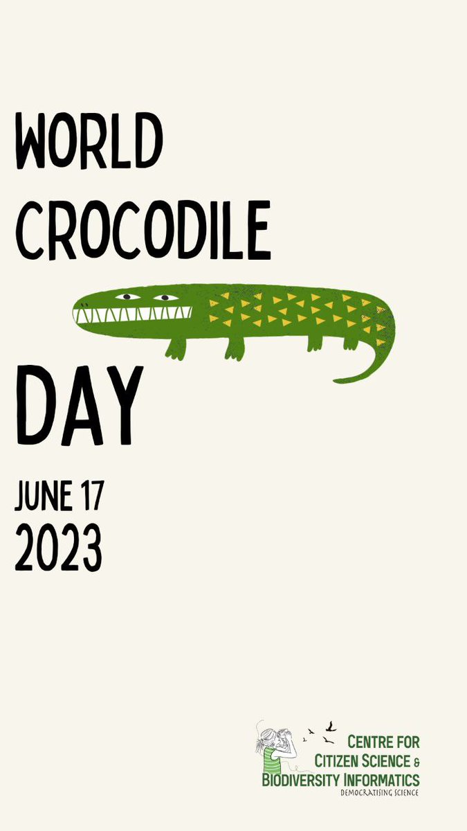 World Crocodile Day
June 17
#crocodile  #WorldCrocodileDay #conservation 
#citizenscience #biodiversity