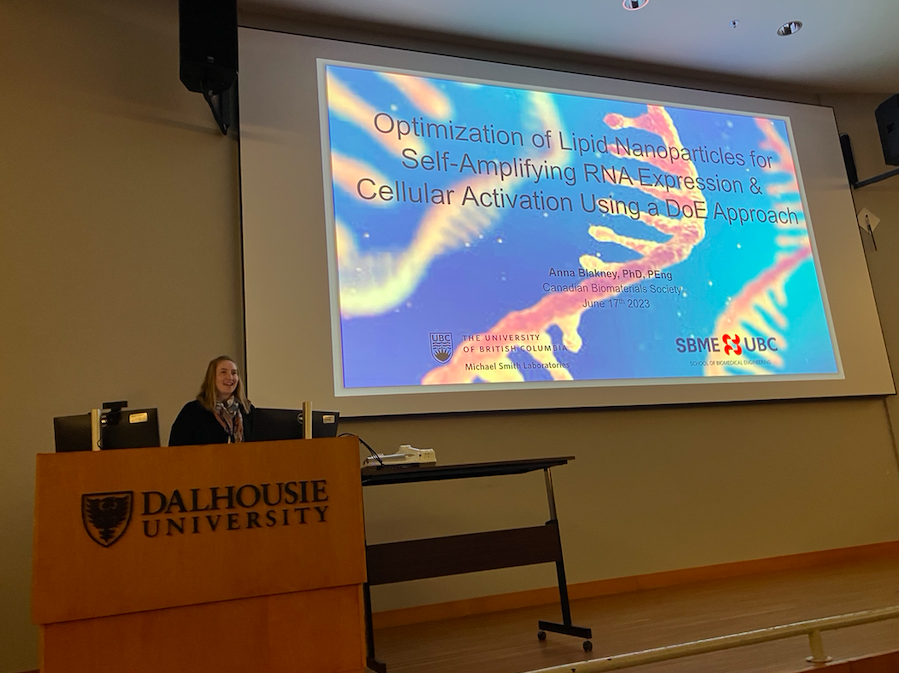 Simon Matoori (@matoorisimon) on Twitter photo Excellent talk on saRNA LNPs by <a href="/AnnaBlakney/">Anna Blakney</a> from <a href="/ubcmsl/">Michael Smith Labs</a> at <a href="/CanBiomatSoc/">Canadian Biomaterials Society</a> meeting 2023 Excellent talk on saRNA LNPs by <a href="/AnnaBlakney/">Anna Blakney</a> from <a href="/ubcmsl/">Michael Smith Labs</a> at <a href="/CanBiomatSoc/">Canadian Biomaterials Society</a> meeting 2023