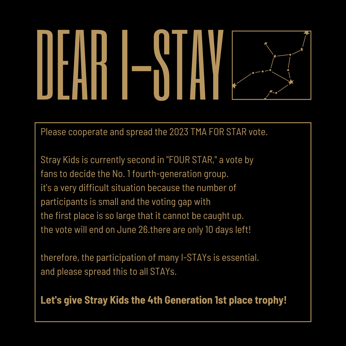 【拡散希望】
Dear I-STAY

#StrayKids #2023TMA #TMA
#YouMakeStrayKidsStay