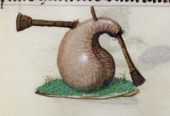 bagpipes, bruges, 15th century
