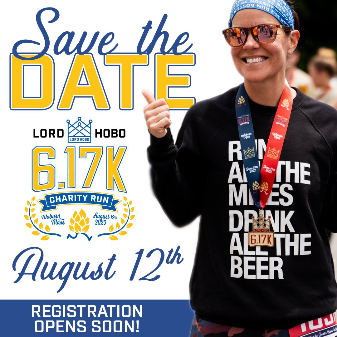Happy 617 Day! Join us August 12th for the return of our 6.17k Charity Run.