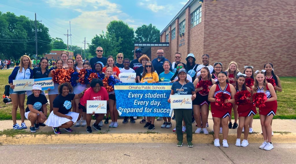 We <a href="/OmahaPubSchool/">Omaha Public Schools</a> are excited to walk in the Juneteenth Parade with <a href="/OPS_SouthHigh/">South High</a> and <a href="/OPS_Westview/">Westview High</a>. Community engagement matters! #OPSProud #Joy 💙💛