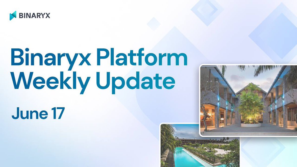 Binaryx Platform Update June 17: New rewards distributed 🤑💸

😏 🏆 Find out how to get the biggest pack of #rewards from Binaryx: one $50 real estate token for free, a 100 USDT bonus for your real estate investment, and the biggest share in the future BNRX airdrop.

More in🧵👇
