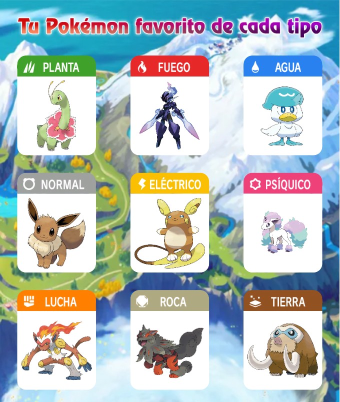 MEUS POKEMON FAVORITO DE CADA TIPO :O