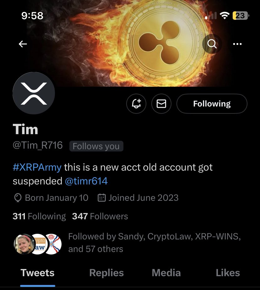 #XRPCommumity let’s get Tim’s followers back up he’s put in a lot of work for us 💯