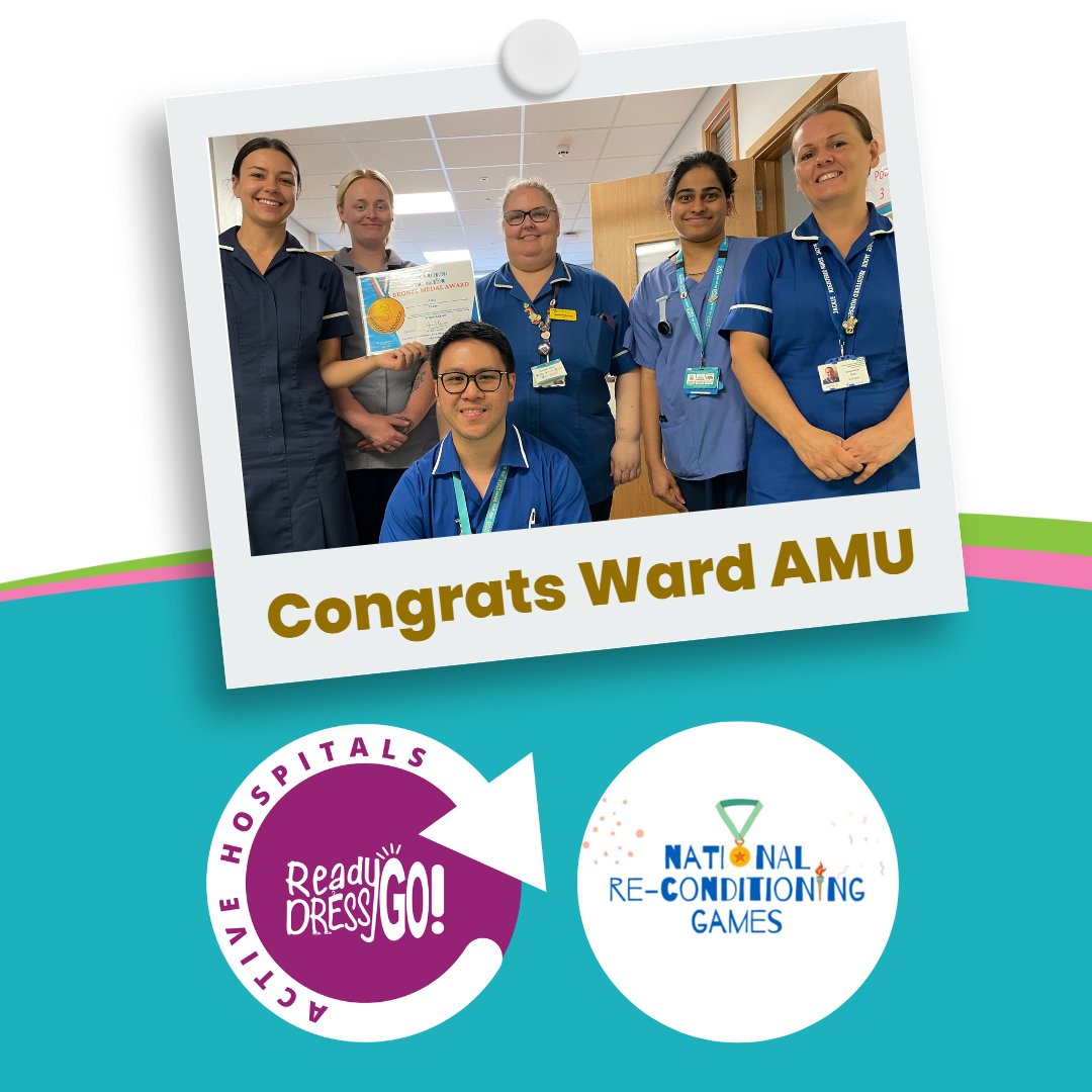 🌟Congrats, Wards AMU and B14 on achieving bronze in the <a href="/ReconGamesUK/">ReconditionTheNation</a>

The Active Hospitals programme encourages patients to move more &amp; be active, preventing the risks of hospital-associated deconditioning

We have been participating in the <a href="/ReconGamesUK/">ReconditionTheNation</a> to embed this approach