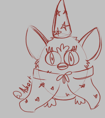 Im making stickers of this wizard furby (lined and colored) wdythink? #furby #furbymage #wizardfurby