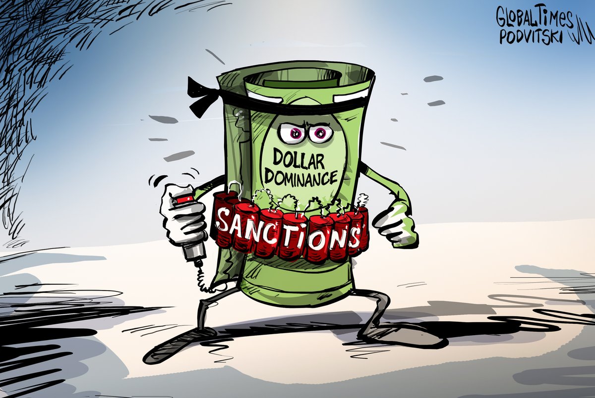 #GTCartoon: #US' suicidal sanctions. #dollar @_ValiantPanda_