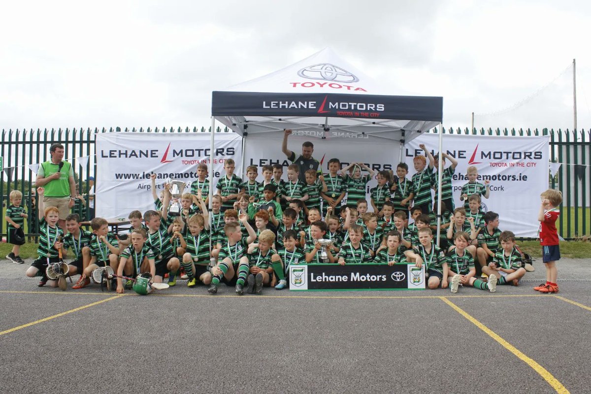 DouglasGAAClub's tweet photo. U8 &amp; U9 Hurling and Camogie teams with their medals, at the @lehanemotors Street Leagues finals! https://t.co/eZuSGq5Z1C